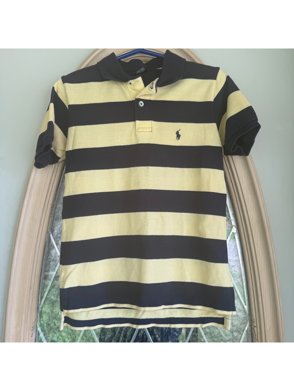 Polo by Ralph Lauren Boys' Size 5 Yellow and Black Striped Cotton Polo Shirt